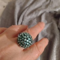 Искрящ син пръстен 💥, снимка 6 - Пръстени - 32713256