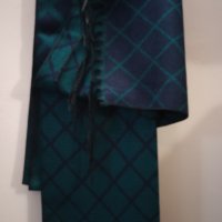 Двулицев мъжки шал в синьо и зелено, снимка 2 - Шалове - 43750748