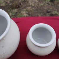 Финлански глазирани керамични буркани с дебели коркови капаци комплект от  3 бр., снимка 4 - Аксесоари за кухня - 44133665
