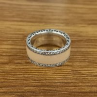 Сребърен пръстен тип халка, снимка 1 - Пръстени - 35514331