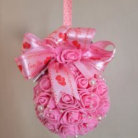 Сувенир от вечни рози и перли, снимка 2 - Романтични подаръци - 36626506