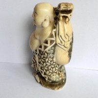 Buddha Буда стар Китай слонова кост майсторска ръчна изработка, снимка 3 - Декорация за дома - 43227805