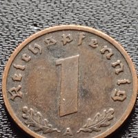 Две монети 1 райхспфенинг 1938г. Трети райх с СХВАСТИКА редки за КОЛЕКЦИЯ 37767, снимка 10 - Нумизматика и бонистика - 40637991
