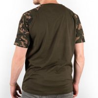 Тениска Fox Raglan T-Shirt Black & Camo, снимка 2 - Екипировка - 36708627