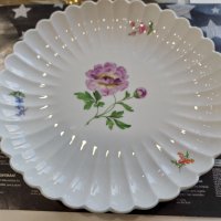 Порцелан-Прекрасно порцеланово плато на фирма Майсен.''Meissen Porcelain'', снимка 1 - Чинии - 43989028