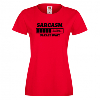 Дамска тениска Sarcasm Loading,Loading,Please wait,батерия,Изненада,Подарък, снимка 3 - Тениски - 36422235