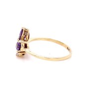 Златен дамски пръстен 2,52гр. размер:58 14кр. проба:585 модел:21898-2, снимка 3 - Пръстени - 44134340