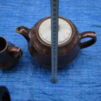 Чайник каничка и 2 чаши, снимка 4 - Антикварни и старинни предмети - 35281823