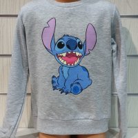 Нова детска ватирана блуза с дълъг ръкав Стич (Stitch) в сив цвят, снимка 1 - Детски Блузи и туники - 38996133