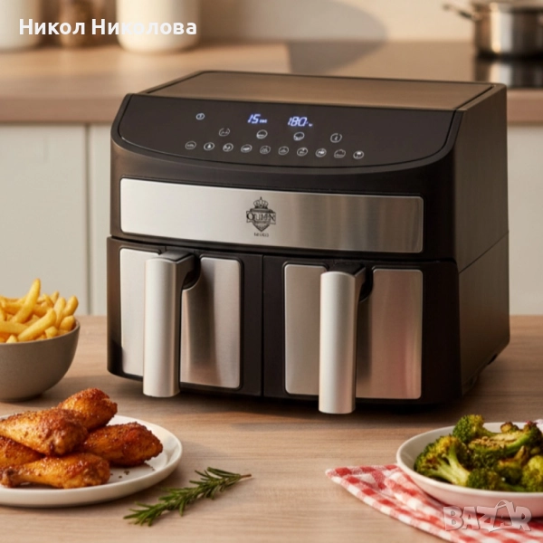 Двоен Air Fryer Queen KK-A02 – 7L, 2400W, снимка 1