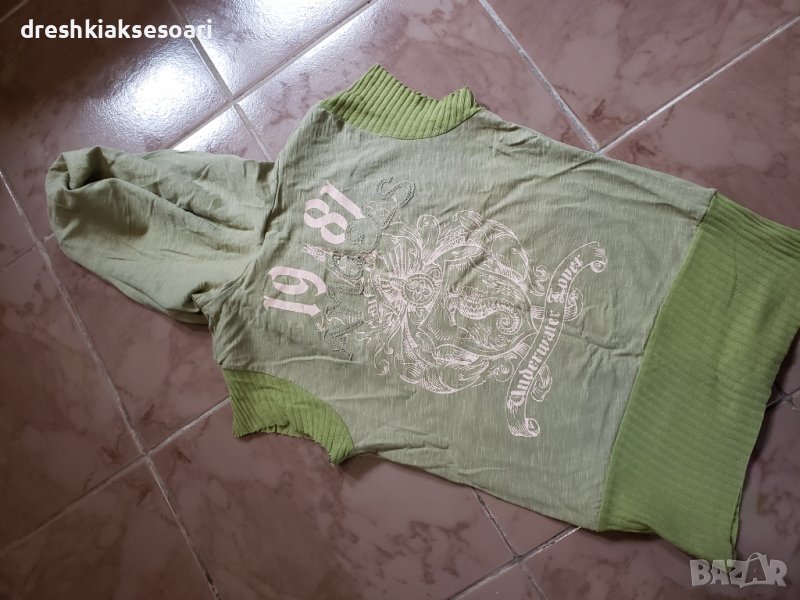 Зелена тениска с качулка , снимка 1