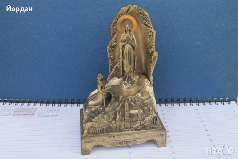 Стара метална фигурка с латерна -мелодия ''Ave Maria", снимка 1