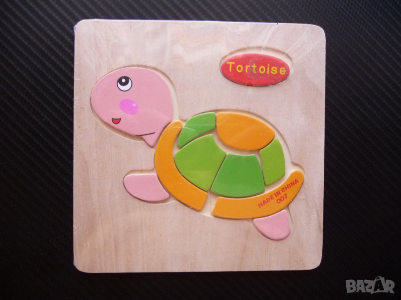 Дървен пъзел костенурка най-малките играчка нинджа Франклин, снимка 1