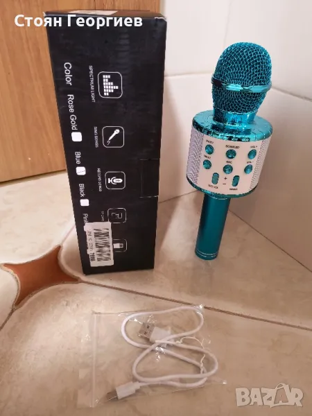 Чисто нов Безжичен Bluetooth караоке микрофон с вграден говорител  , снимка 1