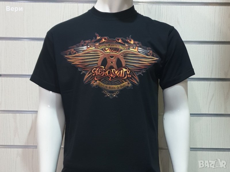 Нова мъжка тениска с дигитален печат на музикалната група AEROSMITH (Аеросмит), снимка 1
