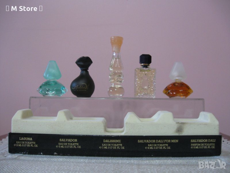 Salvador Dali оригинални мини винтидж парфюми колекция 5 броя, снимка 1