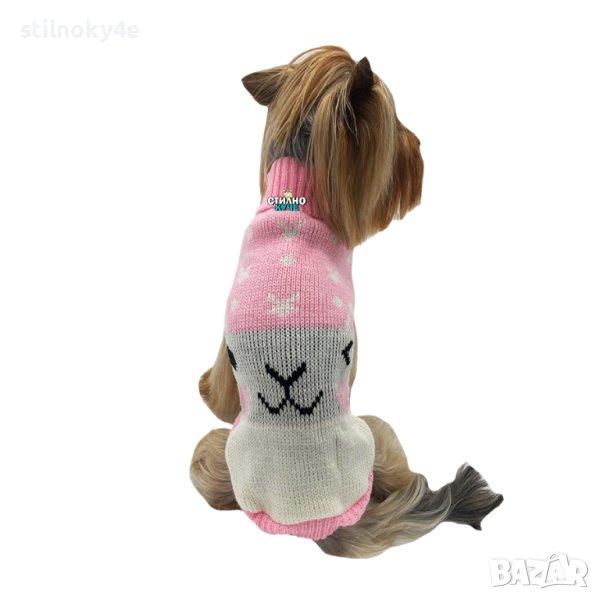 Пуловер за куче Плетена кучешка дреха Плетени кучешки дрехи Кучешки пуловери Дрехи за кучета, снимка 1