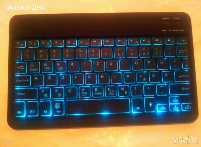 Блутут светеща в 7 цвята клавиатура, снимка 1