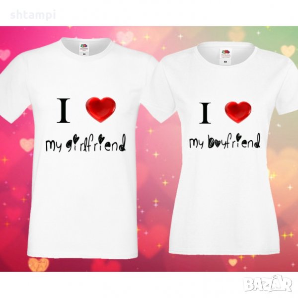 Комплект тениски за влюбени Arrow hearts сърца, снимка 1