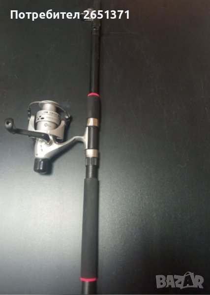 Готов комплект въдица 2,40 м.+макара, подходящ за дънен риболов - 30 лв., снимка 1