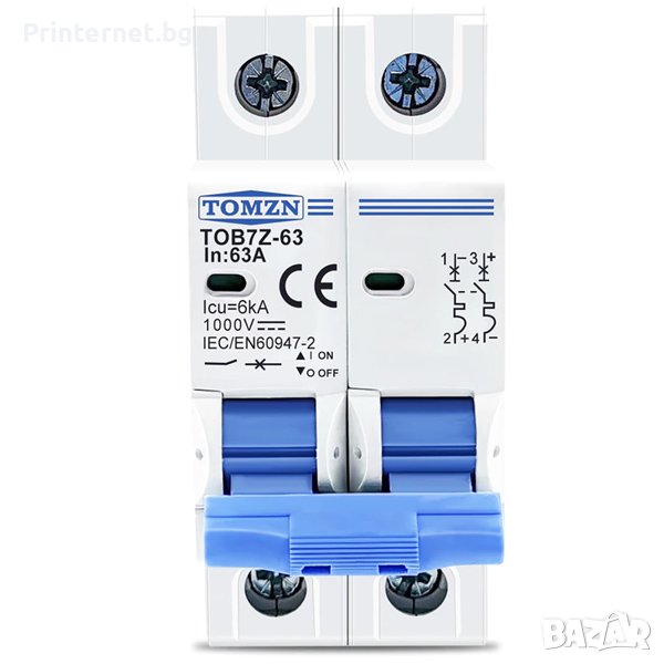 Автоматичен прекъсвач, предпазител за соларни системи TOB7Z-63 10А 20А 32А, снимка 1
