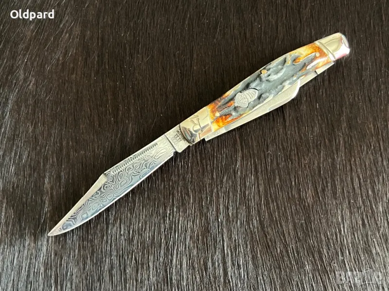 Среден сгъваем джобен нож Stockman Cinnamon Stag (Rough Ryder) RR2160, снимка 1