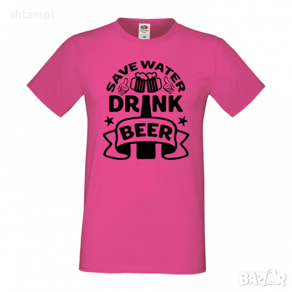 Мъжка тениска Save Water Drink Beer 2,Бира,Бирфест,Beerfest,Подарък,Изненада,Рожден Ден, снимка 1