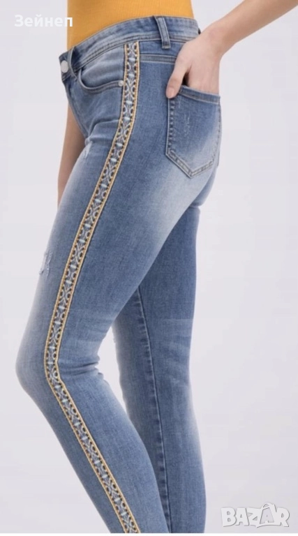 Дамски дънки с кант, снимка 1