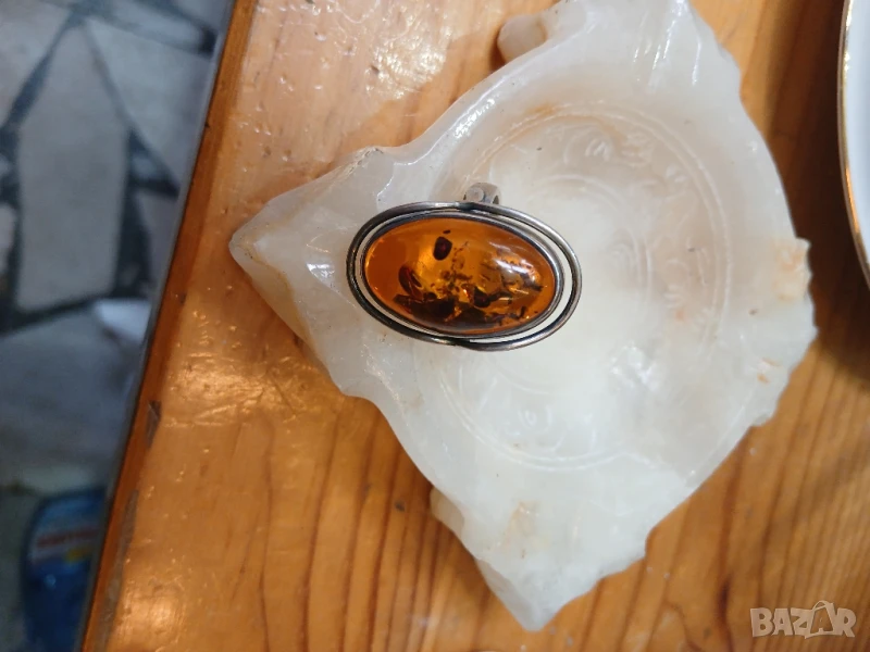 Сребърен пръстен925  с Балтийски кехлибар, снимка 1