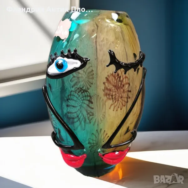 Голяма стъклена ваза - Свързани , снимка 1