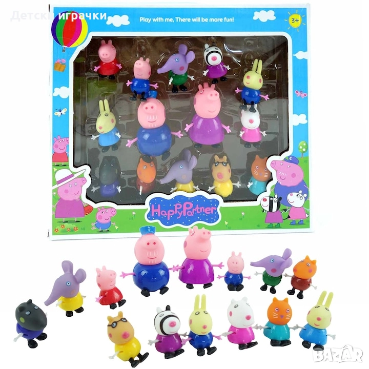 Пепа пиг фигурки комплект от 14 броя, Peppa Pig, Семейство, снимка 1