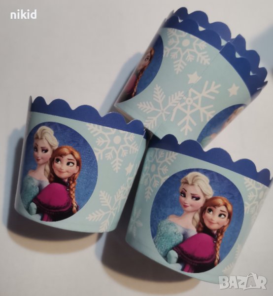 10 бр Елза Замръзналото Кралство frozen хартиени кошнички капсули поставки чашки за кексчета мъфини, снимка 1