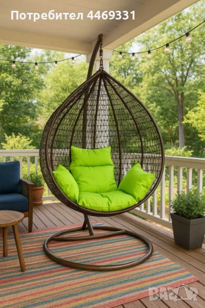 Градинска висяща люлка тип гнездо,яйце–Промоция!, снимка 1