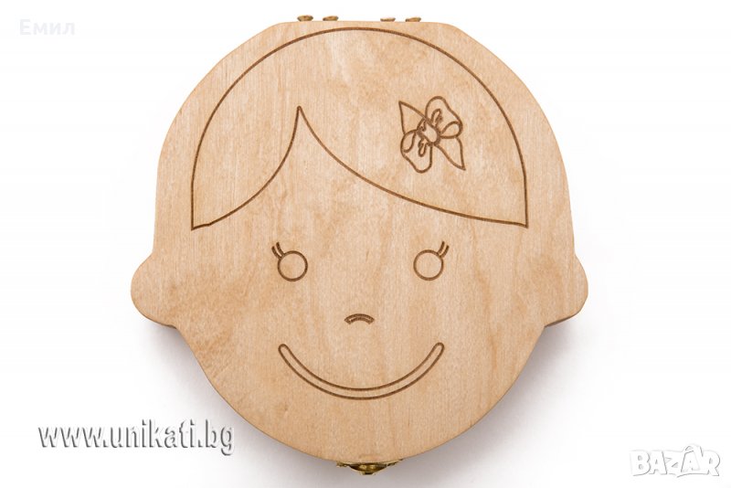 Кутия за млечни зъбки - момиче, гравирана на български, снимка 1