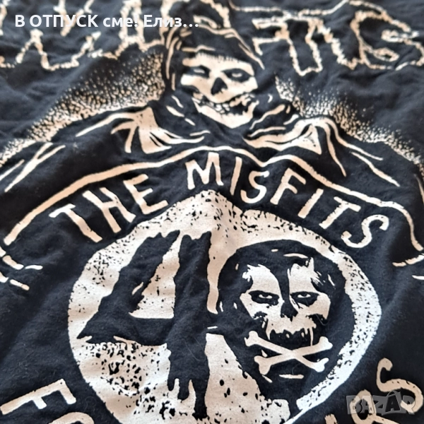 Тениска лицензна юбилейна унисекс М/Л Misfits 40 years of horror, снимка 1
