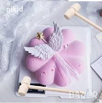 дървено чукче дървен чук подходящ за чупене на шоколадова черупка шоколадово сърце диамантено , снимка 1