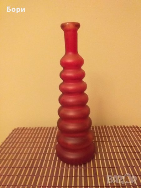 Стъклена ваза - (бутилка), снимка 1