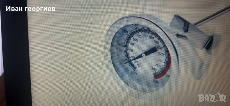 Грил Термометър 40 см дълга сонда Неръждаема стомана Циферблат за незабавно отчитане, снимка 1