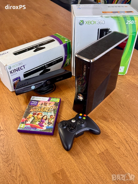 Xbox 360 Slim 250GB + Kinect | Перфектно състояние, снимка 1