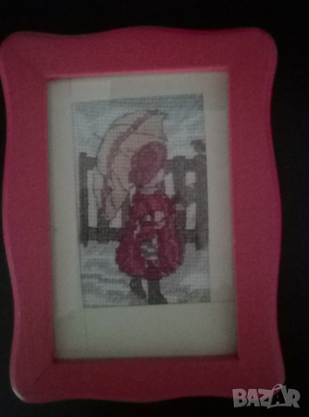 Малък гоблен с рамка 10/15, снимка 1
