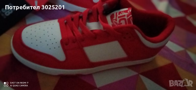 Нови! Дамски Спортни Маратонки Червено с бяло номер 38, снимка 1