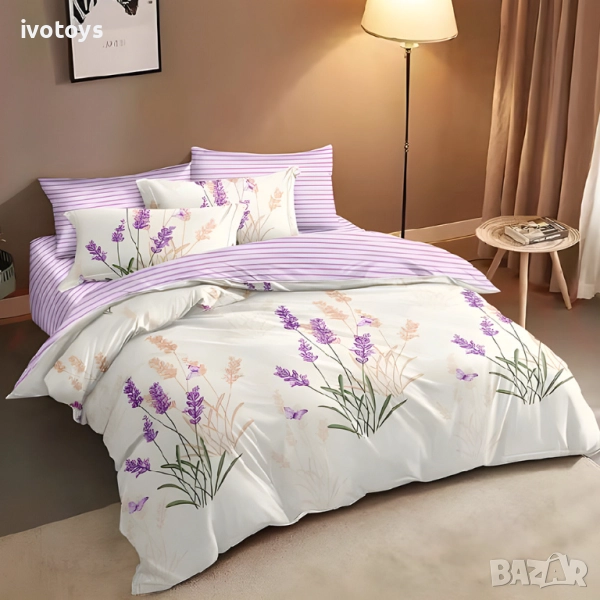 Двулицево спално бельо с два горни плика, 7 части - Код WS18380, снимка 1