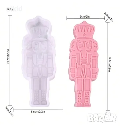 Войник от Лешникотрошачката крал цар дълбок силиконов молд форма фондан шоколад свещ смола декор , снимка 1