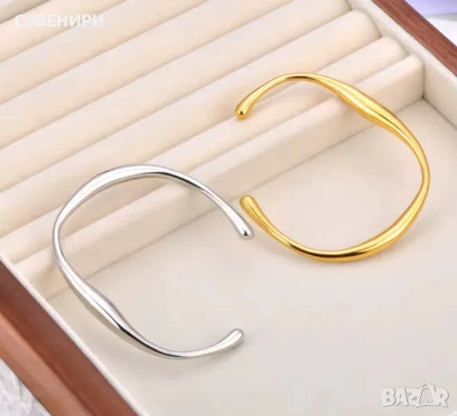 Гривни от медицинска стомана в златисто и сребристо , снимка 1