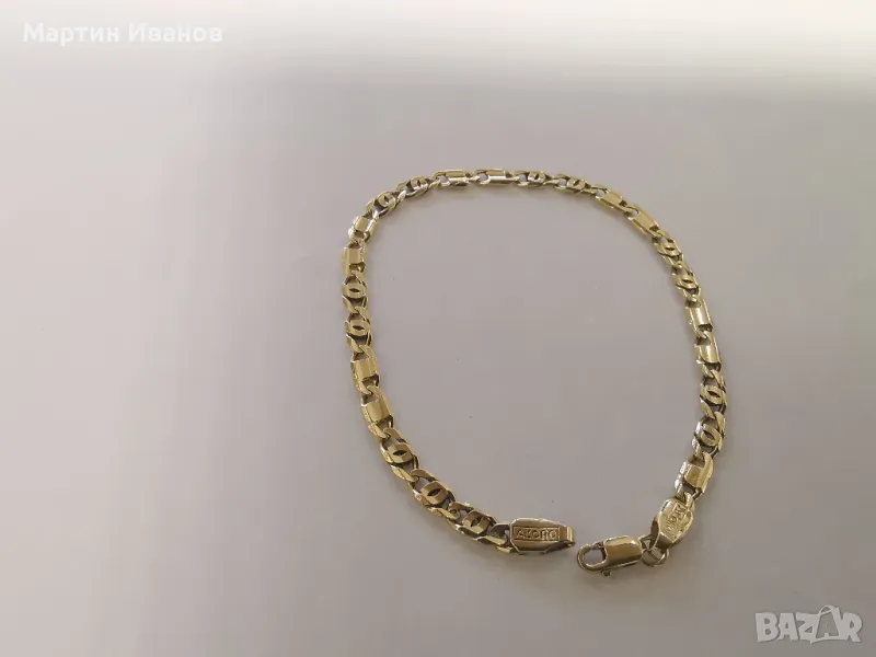 Златна гривна плътна 1, снимка 1