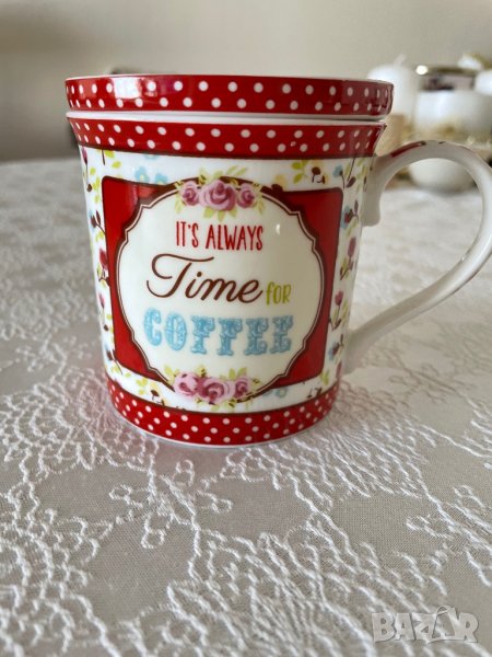 Чаша за кафе/чай с капак, снимка 1