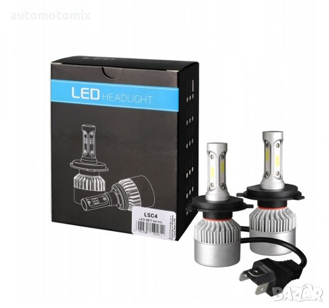 ДИОДНИ КРУШКИ H4,80W 6500K,M-TECH - 2БР, снимка 1