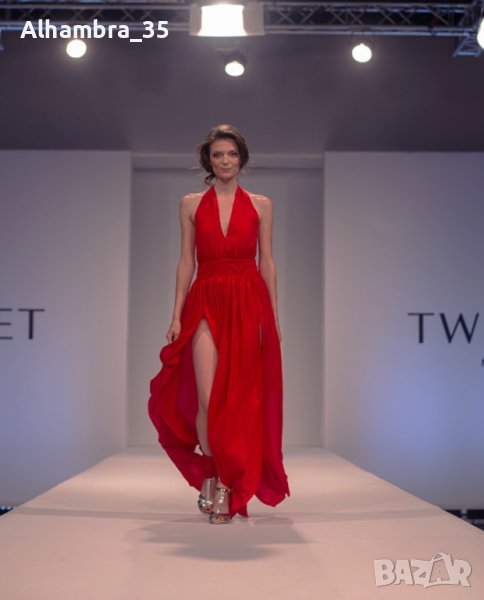 Дизайнерска рокля TWINSET-Milano - червена, снимка 1