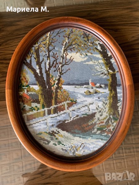 Гоблен с рамка - "зима" - 35х27см, снимка 1