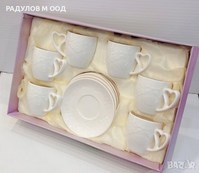 Сервиз за кафе порцелан "Сърце" /6523/, снимка 1